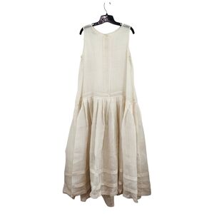 Shack Incorporated Women's 100% Silk Vintage Button Back Midi Dress - SM